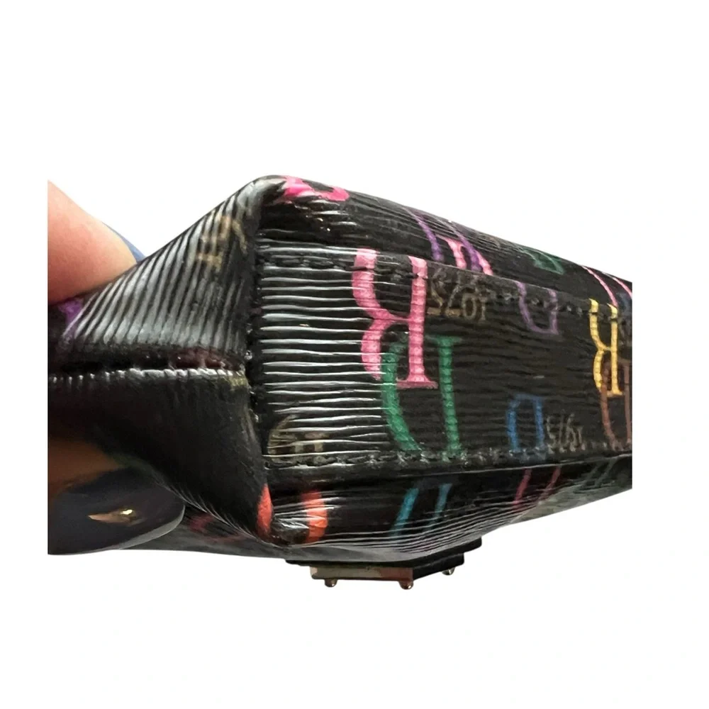 Dooney & Bourke Black with Multicolor Logo Clutch - Picture 6 of 11